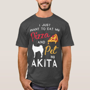Akita Dog Pizza Lover Eigentümer Weihnachtsfeierta T-Shirt