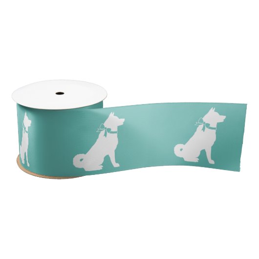 Akita Dog Puppy Satinband (Spule)