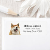 Akita Dog Rücksendeadressen-Aufkleber (Insitu)