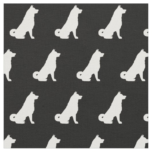 Akita Dog Silhouette Pet Stoff (Nahaufnahme)