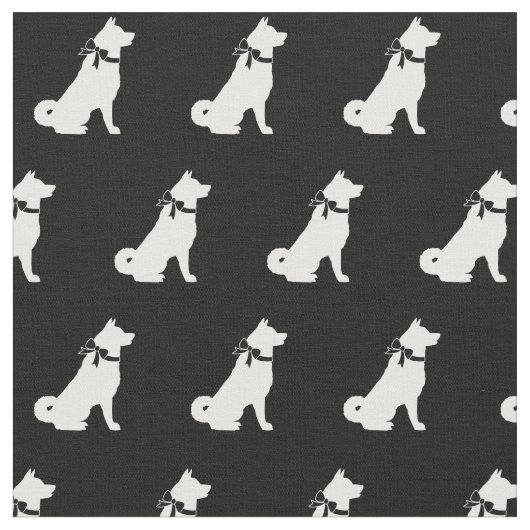 Akita Dog Silhouette Pet Stoff (Nahaufnahme)