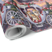 Akita Dog Valentine's Day Geschenkpapier (Rolleneckpunkt)