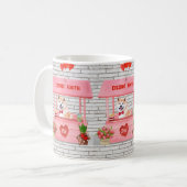 Akita Dog Valentine's Day Kissing Booth Kaffeetasse (Vorderseite Links)