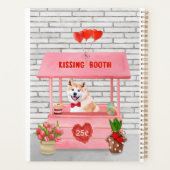 Akita Dog Valentine's Day Kissing Booth Planer (Rückseite)