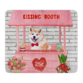 Akita Dog Valentine's Day Kissing Booth Schneidebrett (Vorderseite)