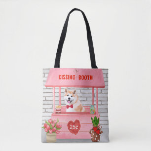 Akita Dog Valentine's Day Kissing Booth Tasche