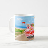 Akita Dog Valentine's Day Lkw Herz Kaffeetasse (Vorderseite Links)