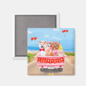 Akita Dog Valentine's Day Lkw Herz Magnet (Vorderseite/Rückseite)