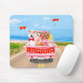 Akita Dog Valentine's Day Lkw Herz Mousepad (Mit Mouse)