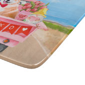 Akita Dog Valentine's Day Lkw Herz Schneidebrett (Ecke)
