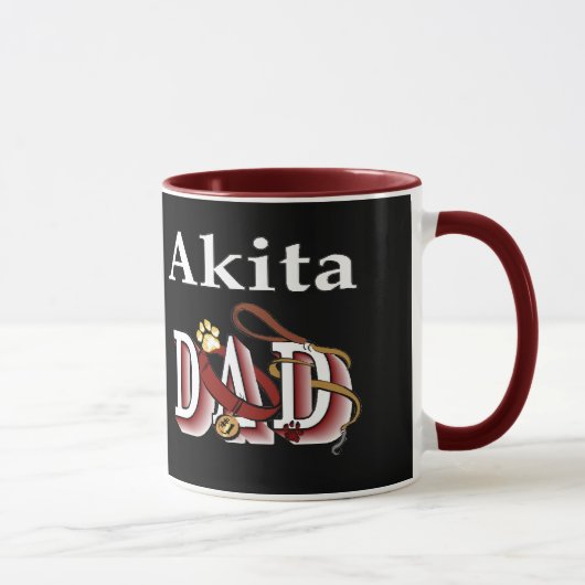 Akita Dog Vater Tasse (Rechts)