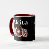 Akita Dog Vater Tasse (Vorderseite Links)
