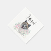 Akita Dog Wedding Cocktail Napkins Serviette (Ecke)