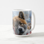 Akita Dog Weihnachtsfest Kaffeetasse (VorderseiteRechts)