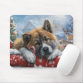 Akita Dog Weihnachtsfest Mousepad (Mit Mouse)