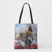 Akita Dog Weihnachtsfest Tasche (Vorderseite)
