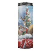 Akita Dog Weihnachtsfest Thermosbecher (Rückseite)