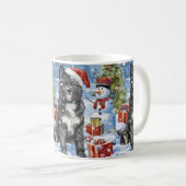 Akita Dog Winter Wonderland Weihnachtsfreude Kaffeetasse (VorderseiteRechts)