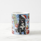 Akita Dog Winter Wonderland Weihnachtsfreude Kaffeetasse (Mittel)