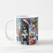 Akita Dog Winter Wonderland Weihnachtsfreude Kaffeetasse (Links)