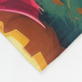 Akita Dogs Pumpkin Halloween Funny Fleecedecke (Ecke)