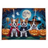 Akita Dogs Pumpkin Halloween Funny Große Geschenktüte (Vorderseite)
