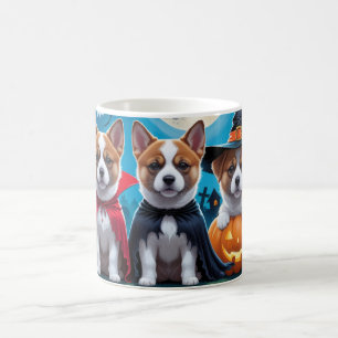 Akita Dogs Pumpkin Halloween Funny Kaffeetasse