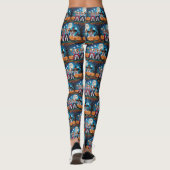 Akita Dogs Pumpkin Halloween Funny Leggings (Rückseite)