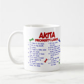 AKITA-Eigentums-Gesetze 2 Kaffeetasse (Links)