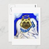Akita Engel Postkarte (Vorne/Hinten)