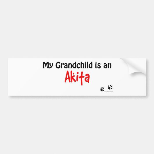 Akita-Enkelkind Autoaufkleber (Vorne)