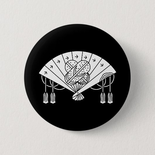 Akita-Fächer Button (Vorderseite)