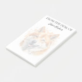 Akita-Fan-monogrammierter Hund Post-it Klebezettel (angewinkelt)