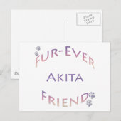 Akita Furever Postkarte (Vorne/Hinten)