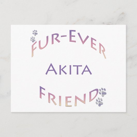 Akita Furever Postkarte (Vorderseite)