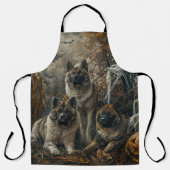 Akita Halloween Night Doggy Delight Schürze (Vorderseite)