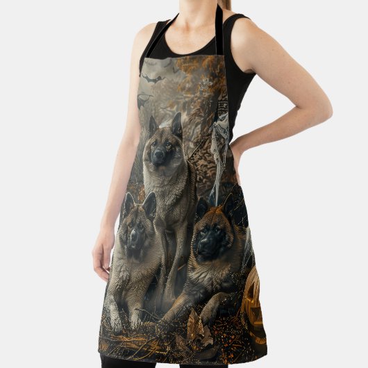 Akita Halloween Night Doggy Delight Schürze (InSitu)