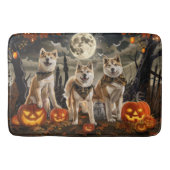 Akita Halloween Spooky Badematte (Vorderseite)