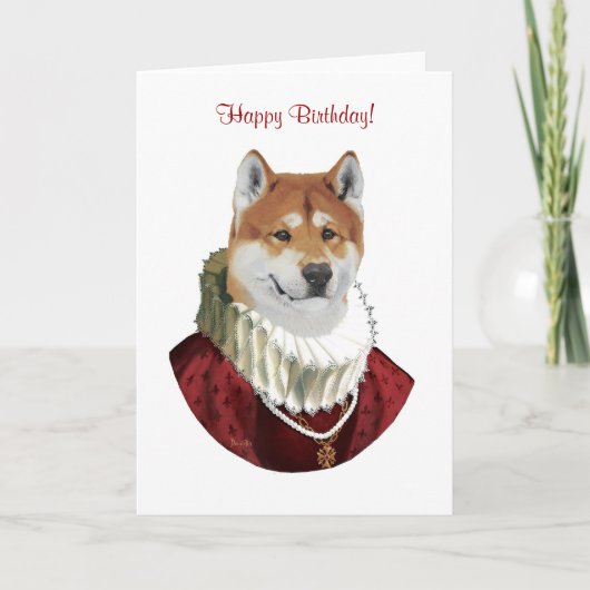 Akita, Happy Birthday Karte! Karte (Vorderseite)