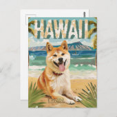 Akita Hawaii Urlaub Reisen Postkarte (Vorne/Hinten)