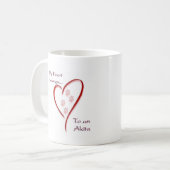 Akita Heart Belongs Kaffeetasse (Vorderseite Links)