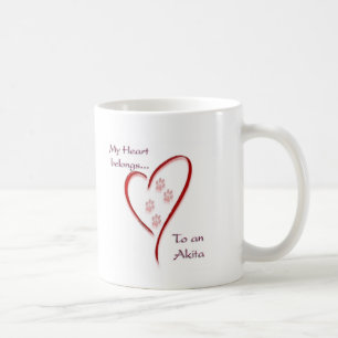 Akita Heart Belongs Kaffeetasse