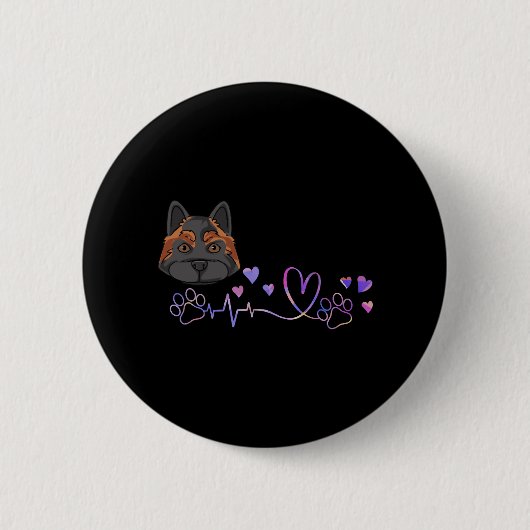 Akita Heartbeat Button (Vorderseite)