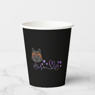 Akita Heartbeat Pappbecher
