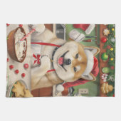 Akita Holiday Baking: Festliche Weihnachten Geschirrtuch (Horizontal)