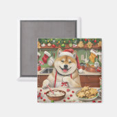 Akita Holiday Baking: Festliche Weihnachten Magnet (Vorderseite/Rückseite)