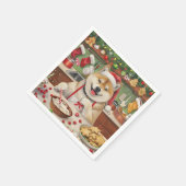 Akita Holiday Baking: Festliche Weihnachten Serviette (Ecke)