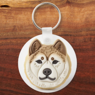 Akita Hund 3D Inspiriert Schlüsselanhänger