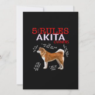 Akita Hund| 5 Regeln Akita Hundebesitzer Dankeskarte