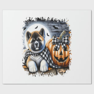 Akita-Hund Halloween-Platz Geschenkpapier